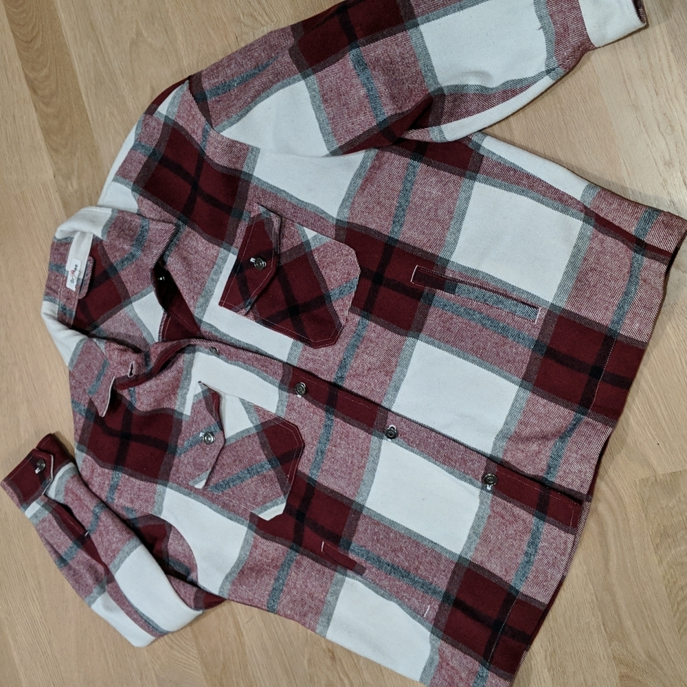 Geegee Shacket Flannel Plaid 2X